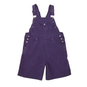 Vintage 90s Canyon River Blues Dark Purple Denim Short Overalls L